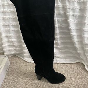 Steve Madden Over the Knee Black Suede Boots